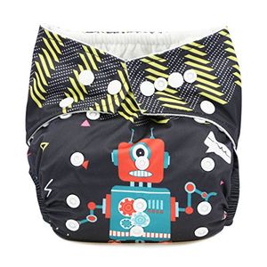 Hi sprout bebé reutilizable absorbente gamuza de posicionamiento impresión digital bolsillo pañales robot