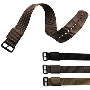 MARATHON Ballistic Nylon Watch Band Grado militar con hebilla no magnética de acero inoxidable