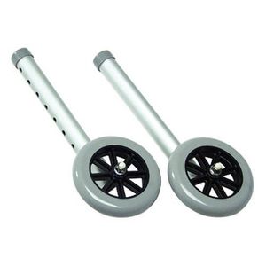 Lumex 603750 una pata caminador alto pierna con rueda de 5 fijo aluminio de extensión paquete de 2