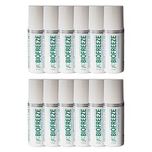 Gel de Alivio del Dolor Biofreeze para Artritis 3 oz Roll On Fórmula incolora Estuche de 12 4% mentol