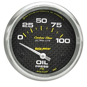 Calibrador de presión de aceite eléctrico de fibra de carbono Auto Meter 4827