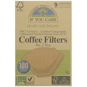 If You Care Coffee Filter No 2 Size Compostable Sin blanquear 100count 3pack 300 Filtros Total