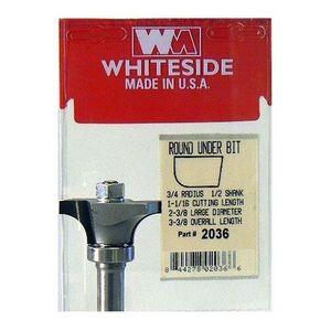 Enrutador Whiteside Bits 2036 Redondeo Bajo Bit con Radio 34Inch con B5 Rodamiento