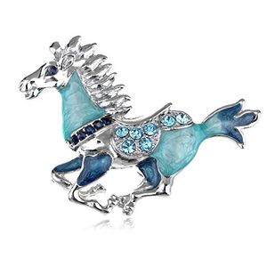 Perno de la broche del semental del caballo de los diamantes artificiales del tono de plata de alilang