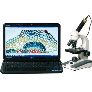 Microscopio Monocular Compuesto Digital Amscope M148b-e,...