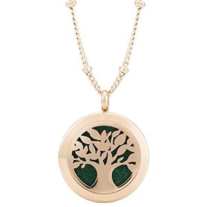 Colgante de oro rosa aromaterapia para aceites esenciales