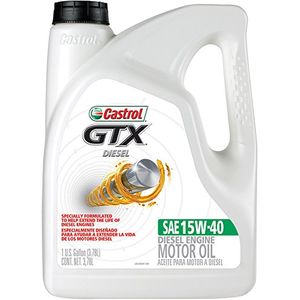 Castrol 03849 GTX Diesel 15W40 Motor Oil 1 galón 3 paquete