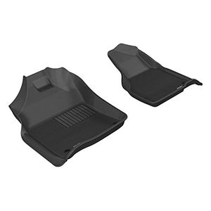3D MAXpider Front Row Custom Fit Alfombra de piso AllWeather para ciertos modelos Dodge Kagu Rubber Black