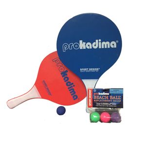 Juego De Bolas Pro Kadima Paddle Raquet - Azul Y Rojo - P...