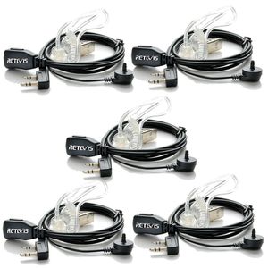 Retevis H-777 Micrófono De 2 Pines Para Auriculares Acúst...