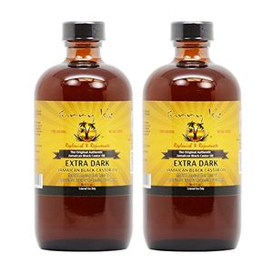 Sunny Isle Jamaica Black Castor Oil 8oz Extra Dark "Paquete de 2" / w Aplicador