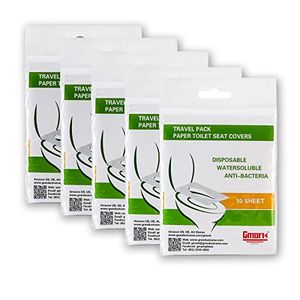 Paquete de viaje gmark portátil fundas de asiento de inodoro 10 paquetes 100count gm2002 a