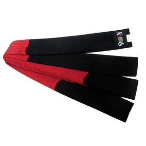 Cinturón de Karate, Artes Marciales (bloque) Cinturón 320 cm), color rojo/negro