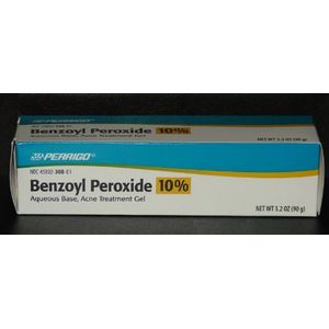 Perrigo 10% peróxido de benzoilo tratamiento acné gel 90 mm tubo