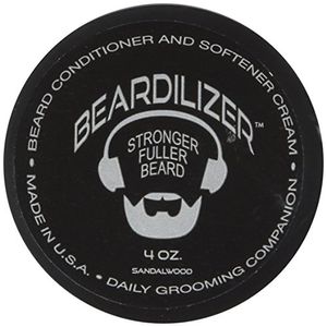 Beardilizer® Beard Growth Crema suavizante y acondicionador - Fórmula hipoalergénica - Sándalo - 4 oz