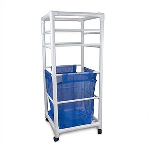 Folletos móviles de almacenamiento de 19 x 19 x 53 pulgadas requieren montaje blancoazul