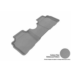 3D MAXpider Segunda fila Custom Fit Alfombra de piso AllWeather para ciertos modelos Kia Soul Kagu Rubber Grey