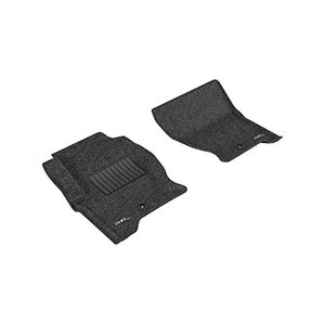 3D MAXpider Front Row Alfombra de piso Custom Fit para ciertos modelos Land Rover LR4 Classic Carpet Black