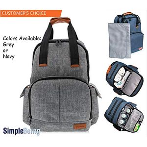 Simple ser bolsa de pañales gris