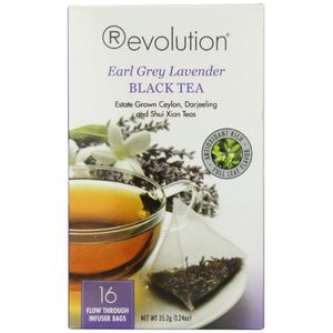 Revolution Tea Black Tea Earl Grey Lavender 16 Count Pack de 6