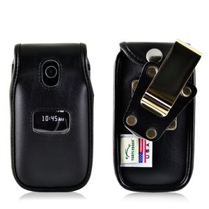 Estuche Para Teléfono Zte Z320 Con Tapa De Cuero Negro -...