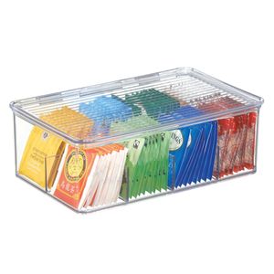Mdesign Tea Bag Single Serve Pouch Divided Box Holder Org...