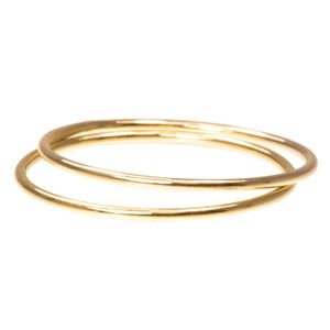 2 Anillos De Apilamiento De 14k Llenos De Oro De 1 Mm De...