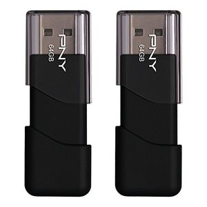 Pny Attache Usb 2.0 Flash Drive, 64 Gb, Negro, Paquete De...