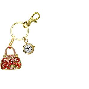 JAS Unisex Novedad cinturón Fob / llavero Reloj Gema Monedero Oro Tono