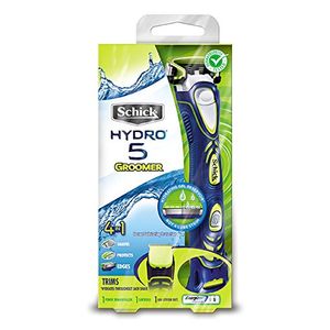 Navaja de afeitar Schick Hydro 5 para hombre con peineta y recortadora de barba
