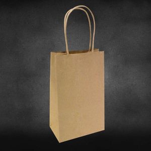 5.25" x3.25"x8"-50 piezas - marrón Kraft bolsas de papel, ir de compras, S.a., partido, regalo bolsas