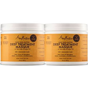 Mascarilla de tratamiento profundo de manteca de karité Shea Moisture Raw (paquete de 2)