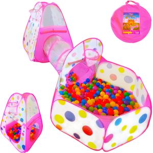 Playz 3pc Kids Play Tienda Tunel De Rastreo Y Ball Pit Po...