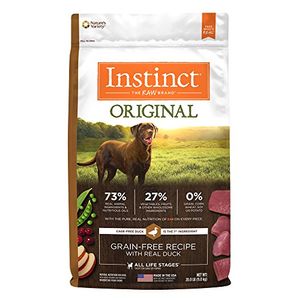 Instinto original de grano receta gratuita alimento para perros seco natural por naturalezas variedad pato