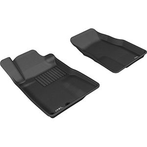 3D MAXpider Front Row Custom Fit Alfombra de piso AllWeather para ciertos modelos Ford Mustang Kagu Rubber Black
