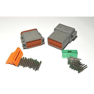 Deutsch dt series 12 pin terminales de conector kit wbarrel estilo 16  20 awg