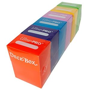 Caja de cubierta Ultra-Pro, juego de 6 (naranja, morado, azul claro, rosa, amarillo, verde claro)