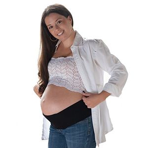 Banda de panza del bebé embarazo original y correa postparto para ayuda de maternidad negro
