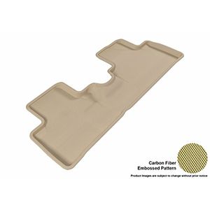 3D MAXpider Second Row Custom Fit Tapete de piso AllWeather para ciertos modelos Honda Insight Kagu Rubber Tan