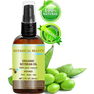 Botánico belleza orgánico aceite de soja 100% puro para cara cabello y cuerpo 2 fl oz 60 ml