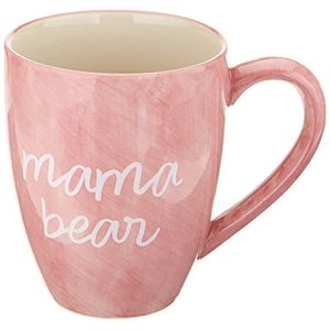 Mom Life 85202 Mama Bear Pink Large 20 oz Taza de café de cerámica Tea Cup Pink