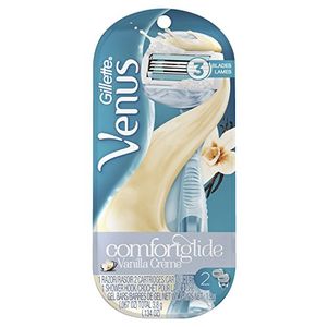 Maquinilla de afeitar femenina Gillette Venus ComfortGlide Vanilla Creme - 1 mango Mas 2 recambios