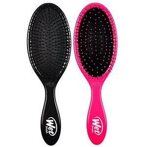 Cepillo mojado 2 piezas original desenredante rosado y negro
