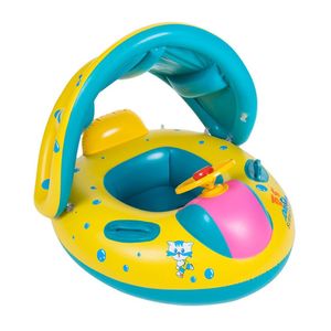 Bebé flotadores para piscina con toldo, inflable piscina Barco para la edad 1 – 3