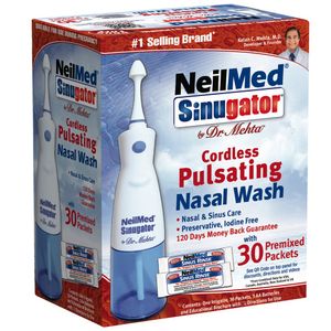 Neilmed Sinugator Cordless Pulsating Lavado Nasal Con 30...