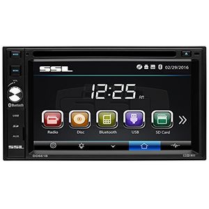 Sound Storm DD661B Doble Din Touchscreen Bluetooth DVDCDMP3USBSD AMFM Coche estéreo 62 Pulgadas Digital LCD Monitor inalámbrico Remote