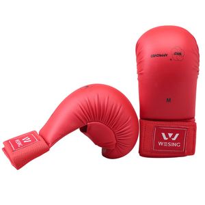 Wkf Sparring Guantes De Karate Sin Protección Para Los Pu...