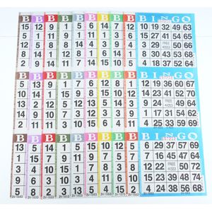 Cartones de papel para juego de bingo – 3 cartones – 10 hojas – 100 libros – Cartones desechables de 4 x 12 pulgadas – Fabricado en EE. UU. (idioma es