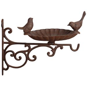 Esschert Design FB163 Bebedero para pájaros de hierro fundido con soporte