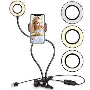 Selfie Ring Light Con Soporte Para Teléfono Celular Stand...